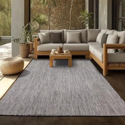 Afbeelding van Outdoor Tapijt, Unicolor Monochroom, Vloerkleed Beige, 80 x 150 cm, Tapijten in moderne stijl, keuken, balkon, terras, tuin, picknick