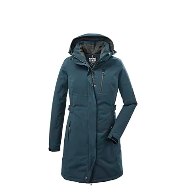 Afbeelding van killtec Dames functionele parka/parka met afritsbare capuchon KOW 165 WMN PRK, licht petrol, 50, 37726 000