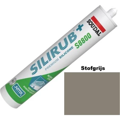Afbeelding van Soudal Silirub+ S8800 Natuursteen Siliconenkit Stofgrijs 300 ml 120992