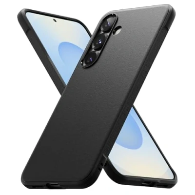 Afbeelding van Ringke Onyx Case Compatibel met Samsung S25 Plus Hoesje Flexibele Behuizing Matte Textuur Duurzaam Schokbestendig Hoes voor Galaxy Cover Black