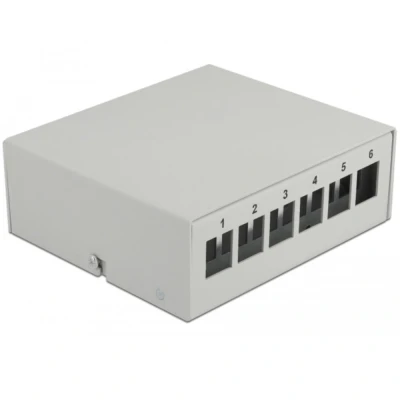 Afbeelding van Delock Keystone Patchpanel 6 Port grau