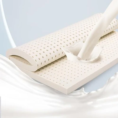 Afbeelding van 100% natuurlijke latex matras Topper stevig 1 inch drukverlichting voor rugpijn, zachte en comfortabele latexmatras,2.5cm,180x200cm