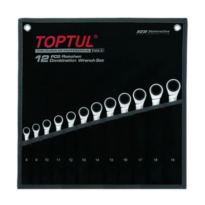Afbeelding van Combinatie sleutel set TOPTUL 12Stk 8 9 10 11 12 13 14 15 16 17 18 19mm