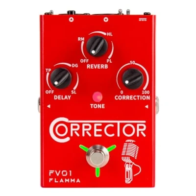 Afbeelding van FLAMMA FV01 Vocale Effecten Processor Pitch Correctie Voice Pedaal Stompbox Microfoon Versterker voor Zanger Live Zingen Streaming Opname met Delay Reverb Akoestische Gitaar Spelen