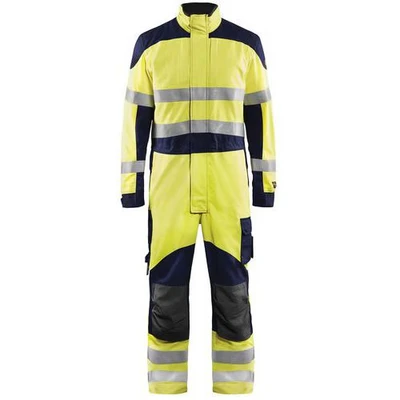 Afbeelding van Blaklader Multinorm Inherent overalls 6089 1512 High Vis Geel/Marineblauw D104