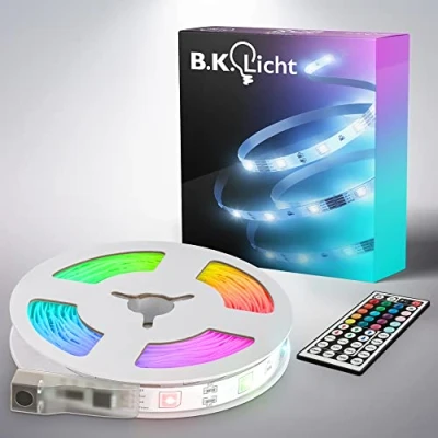 Afbeelding van B.K.Licht LED strip USB Strip, 5 m, mit Farbwechsel (1 stuk)