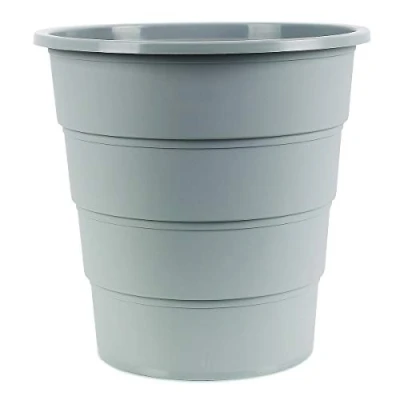 Afbeelding van Office Products 19054621 10 prullenbak 16 liter kunststof ontwerp afvalbak rond voor kantoor keuken; 1 stuk Kleur: grijs elegant en praktisch stabiel Afmetingen: 30,8 x 31 30