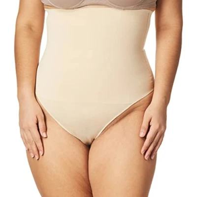Afbeelding van Maidenform TAME YOUR Tummy HIGH Waist Thong String, Dames, Maat: XL, Nude