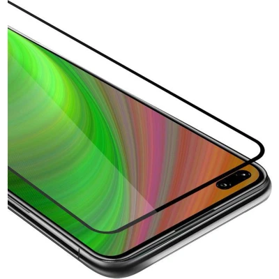 Afbeelding van Cadorabo Screenprotector geschikt voor Honor View 30 PRO Volledig scherm pantserfolie Beschermfolie in TRANSPARANT met ZWART Gehard (Tempered) display beschermglas 9H hardheid 3D Touch