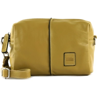Afbeelding van FREDsBRUDER Leren Schoudertas FB Bulky Crossbody Crazy Limo Mosterdgeel