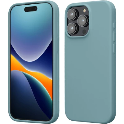 Afbeelding van kwmobile Case voor iPhone 15 Pro Max Slank TPU Hoesje met Zachte Afwerking In antieksteen