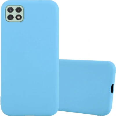 Afbeelding van Cadorabo Hoesje geschikt voor Samsung Galaxy A22 5G in CANDY BLAUW Beschermhoes TPU silicone Case Cover