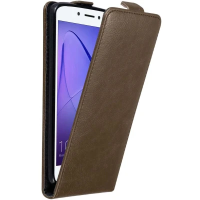 Afbeelding van Cadorabo Hoesje geschikt voor Honor 6A in KOFFIE BRUIN Beschermhoes flip design Case Cover met magnetische sluiting