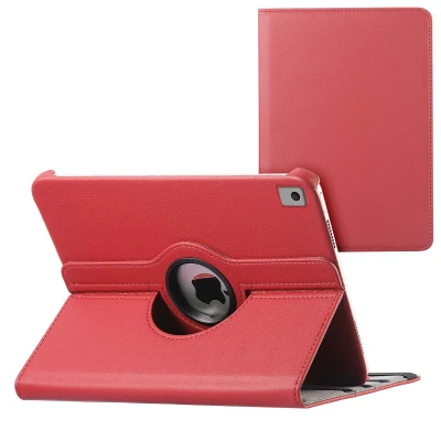 Afbeelding van imoshion Tablet Hoes Geschikt voor iPad 9e generatie (2021) 10.2 inch / 8e (2020) 7e (2019) 360 Draaibare Bookcase Donkerrood