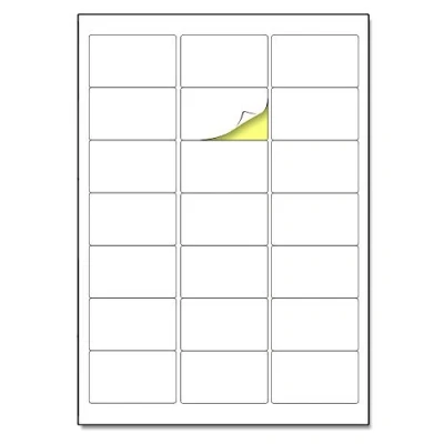 Afbeelding van 21 per Vel, 25 Vellen A4 Zelfklevende Etiketten Stickers Labels Bedrukbaar Witte, Laser &amp; Inkjet Printable 63,5 x 38,1 mm