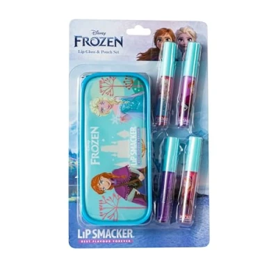 Afbeelding van Lip Smacker Frozen Gloss Set, Kleurrijke Geïnspireerde Make up Cadeauset voor Kinderen inclusief 4 Glanzende Lipgloss &amp; een Winter Wonderland Feesttasje Prinsessenlook van