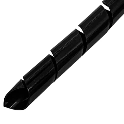 Afbeelding van Lumonic Spiraalkabelslang, zwart, 10 m, spiraalband, 6 mm, voor kabels met een diameter van 4 50 flexibele kabelslangbescherming privégebruik en