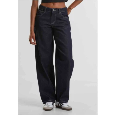 Afbeelding van Urban Classics Mid Waist 90&#039;s jeans Wijde broek Taille, 32 inch Blauw