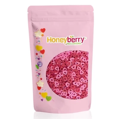 Afbeelding van Natuurlijke Eetbare Kleurrijke Strooisels 200g Cakedecoratie en Suikerstrooisels Perfect voor Bakken, Taarten, Cupcakes, Koekjes Desserts Geproduceerd in de EU (Open Harten)