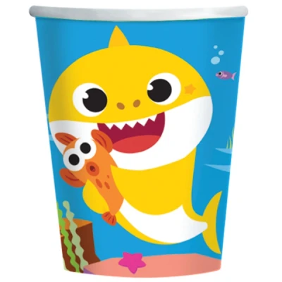 Afbeelding van 8 papieren bekers Baby Shark