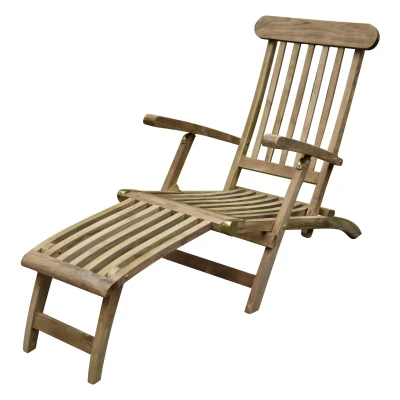 Afbeelding van AVH Collectie Titanic Deckchair Teak Bruin Tuinstoel