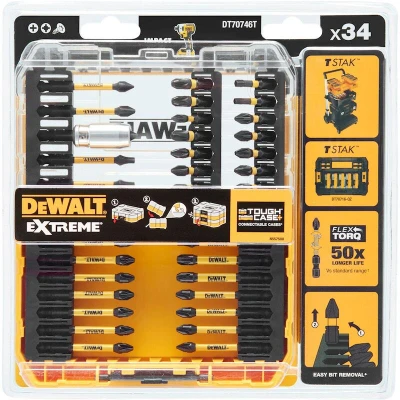 Afbeelding van DeWalt Accessoires 34 delige FLEXTORQ Schroefbitset in TOUGH CASE DT70746T QZ