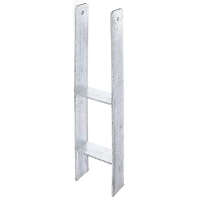 Afbeelding van Alberts 213848 H paalhouder thermisch verzinkt vrije breedte 71 161 mm totale hoogte 600 800 materiaaldikte 4 8 121 6