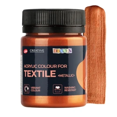 Afbeelding van Decola — Metallic Koper Textielverf 50ml Textielkleur Met Hoog Pigment Gemaakt Door Neva Palette