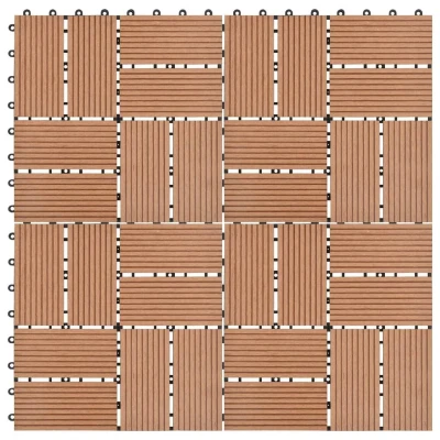 Afbeelding van 11 st Terrastegel 30x30 cm 1 m² HKC bruin