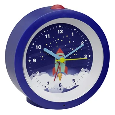 Afbeelding van TFA Wekker Kinderwekker Met Raketmotief Analoog Blauw