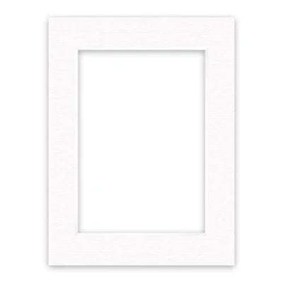 Afbeelding van nielsen Conservation Passepartout karton 1,5 mm buitenformaat 30x40 cm voor beeldformaat 20,5x29,5 (ook DIN A4) polarwit (lichtwit) gestructureerd oppervlak