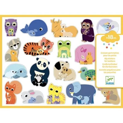 Afbeelding van Djeco stickers moeder en baby 120st