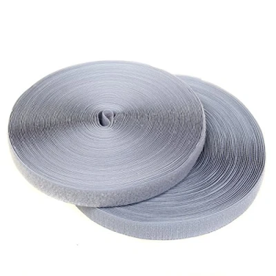 Afbeelding van TUKA 25 meter x 25mm Klittenband Vastnaaien (25 m Haakband &amp; lusband), Extra Sterke Klittenbandsluiting, mm Brede Haak Lus Band, Niet Klevend voor Naaien, Zilvergrijze, TKB5003 silvergray