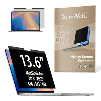 Afbeelding van SenseAGE Magnetische privacyschermfilter voor Macbook Air 13,6 inch 2022 2024 M2/ M3 (A2681 / A3113), Easy On/Off Anti Blauw Licht Privacyschermbeschermer, Compatibel 13,6&quot;