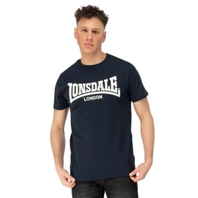 Afbeelding van Lonsdale Normale Passform Fulwood Tshirt print, Heren, Maat: XXL, Dark navy ecru