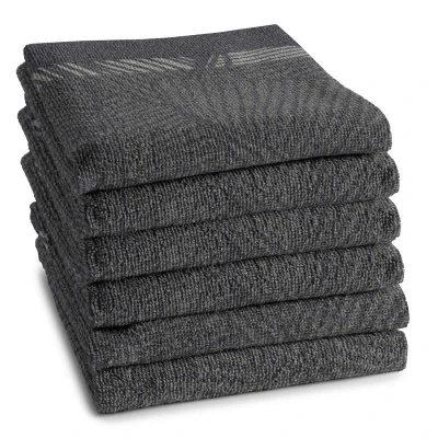 Afbeelding van DDDDD Barrier Keukendoek Set van 6 Keukenhanddoeken 50x55cm Antraciet