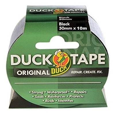 Afbeelding van Duck tape originele Zwart, 50mm x 10m. de hoge sterkte waterdichte gaffer en duct zelfklevende doek reparatie