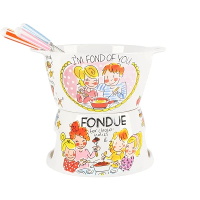 Afbeelding van Blond Amsterdam Even Bijkletsen Fondue Set