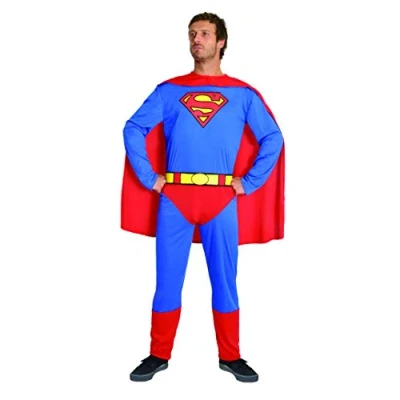 Afbeelding van Dc Comics Verkleedpak Superman Heren Polyester Blauw/rood 3 delig Maat L