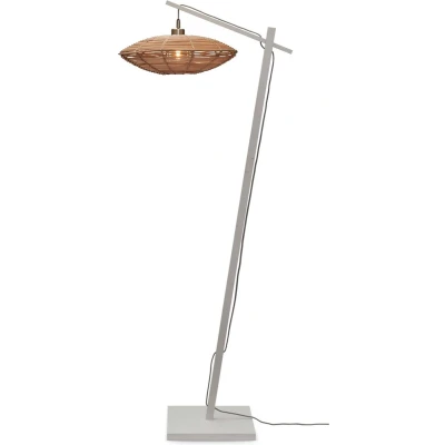 Afbeelding van Good&amp;Mojo Vloerlamp Tanami Bamboe Small Wit Naturel 63x40x150cm