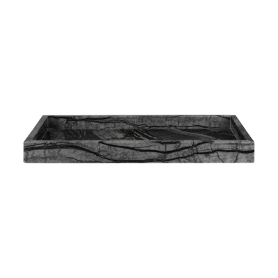 Afbeelding van Mette Ditmer Marble dienblad van marmer 31 x 16 cm Donkergrijs