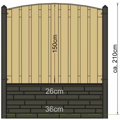 Afbeelding van Berton paal Geul wit/grijs driewegsmodel 280 cm Tuindeco