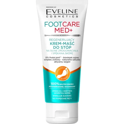 Afbeelding van Eveline Cosmetics Foot Care Med+ Cream Ointment For Very Dry Callous And Cracked Skin 100ml.
