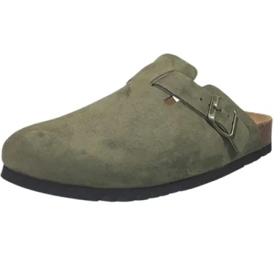 Afbeelding van Klomp Scholl Men Olivier New Suede Sa Mens Khaki Schoenmaat 39