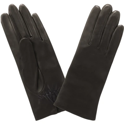 Afbeelding van Glove Story Cloé Leren Dames Handschoenen Maat 8,5 Donkerbruin