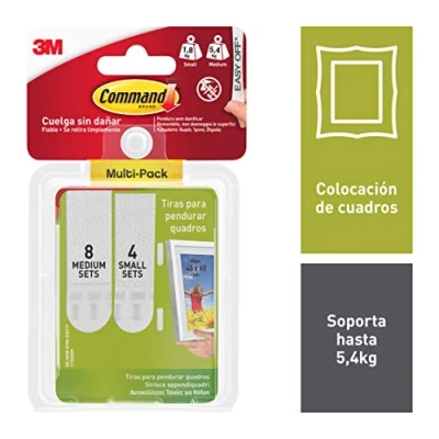 Afbeelding van Command 17203 Hangende ruitstrepen, 4 sets kleine strepen, 8 middelgrote wit, S/M