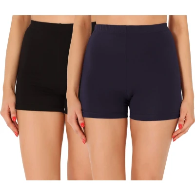 Afbeelding van Merry Style Dames Leggings 2Pack Sport Vrijetijdsbroek Kort Katoen Sporbroek Yogabroek Zwart/zwart (2pak) XXL MS MS10 358 LE 2P