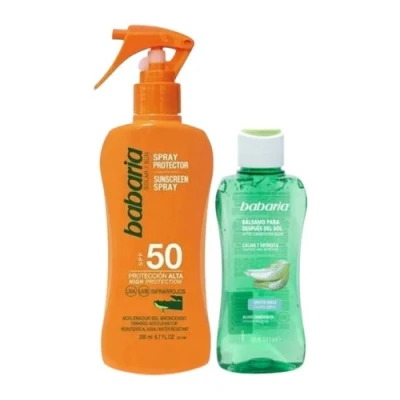 Afbeelding van Zon Protector Spray Babaria Spf 50 100 ml Aloë Vera
