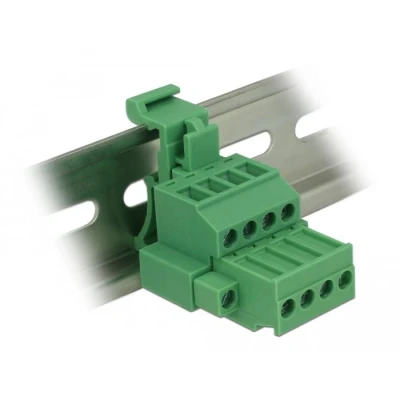 Afbeelding van Delock klemmenblokset voor top hat rails 4 pins met schroefslot Delo