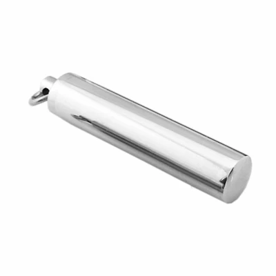 Afbeelding van Fako Bijoux® Ashanger / Assieraad Cilinder Edelstaal 9x38mm Zilverkleurig